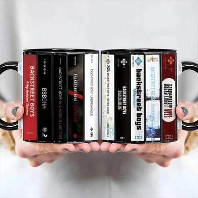 Backstreet Boys Albums Cassette Collection Retro Accent Mug