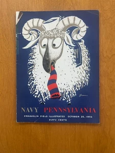 Vintage Oct 25, 1952 Navy vs. Pennsylvania College Football Program - Picture 1 of 5