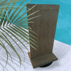 Expositor de joyas giratorio de doble cara hecho a medida de madera maciza hermoso y duradero - Imagen 1 de 9