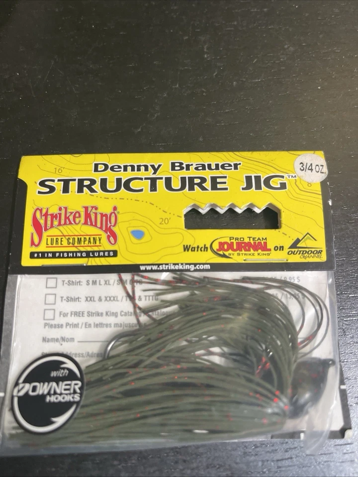 Strike King Denny Brauer 结构夹具 西瓜红片 3/4 盎司 全新带盒 — 第 1/2 张图片