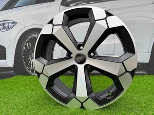 4X R18 Inch 5X114.3 Dacia Style Black Polished Half Matt Wheels: Fits For Duster - Picture 1 of 11