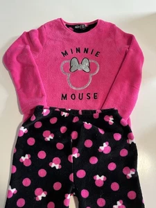 Girls Disney Pink Minnie Mouse Fleece Pyjamas Age 11-12 Years - Picture 1 of 6