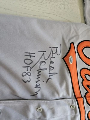 Authentic Brooks Robinson HOF 83 in-person HollywoodOrioles Russell Jersey SZ 52 - Image 1 of 4