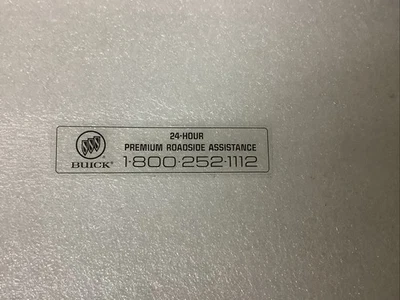 旧库存正品通用别克路边援助窗贴花 (1994 - 2009) — 第 1/2 张图片