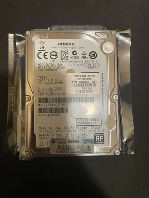 HP 633252-001 - 750GB 7.2K RPM SATA 9.5mm 2.5" Hard Drive - Image 1 of 2