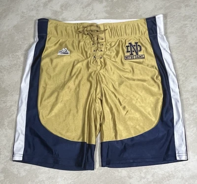 Pantalones Cortos de Fútbol Vintage Majestic Notre Dame Lucha Irlandeses con Cordones Talla Grande 1209 Foto 1 de 4