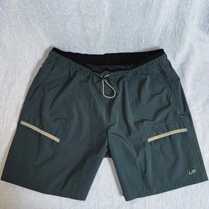 Unipro Shorts Mens Large Green Qwick-Dry Quick Dry Performance Athletic Pockets - Picture 1 of 7