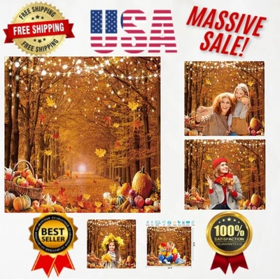 Lifelike 10x10ft Autumn Photography Backdrop - Perfect for Thanksgiving Events — 第 1/4 张图片