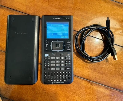 Texas Instruments TI-Nspire CX CAS Graphing Calculator W/ Cover + Charge Cable - Image 1 of 4