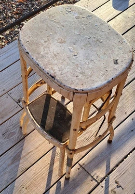 Vintage  Cosco? Step Stool Chair W Pull Out Steps 1950's-1960's. - Image 1 of 4