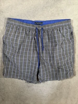 Tommy Hilfiger Swim Shorts Trunks Mens XL 34-36 Gray Blue Drawstring Check - Image 1 of 4