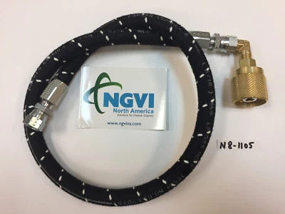 Manguera de propano para carretilla elevadora (GLP); 34" con conector de tanque Rego 7141F y tubo recto 3/8 Foto 1 de 4