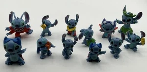 A Rare Lot Of 12 Disney LILO & Stitch Rubber Blue Figurines Toys - Picture 1 of 2