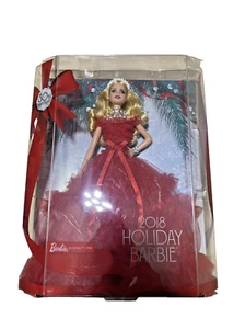 2018 Holiday Barbie Signature Blonde Red Dress 30th Anniversary - Picture 1 of 13