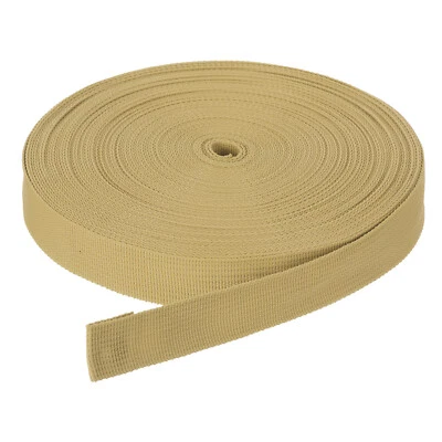 25Yard x 1 Inch Width Nylon Webbing Strap Poly Flat Webbing Strapping Dark Khaki Foto 1 de 4