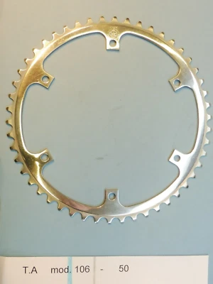 T.A mod. 106 Adaptador Chainring - 50 Dientes 6 Pines Chainring / NUEVO DE NUEVO L'eroica Foto 1 de 4