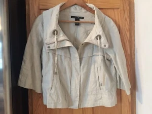 WILLI SMITH 100% LINEN JACKET BEIGE SIZE 8 - Picture 1 of 7