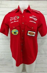 Red Size Medium Button Fishing Shirt Team SCAT Robin Howell Triton Boats - Picture 1 of 10