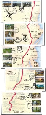 Appalachian Trail 2025- First Day -set of 5 Covers- McIntosh Cachets - Image 1 of 4