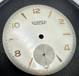 Roamer Zifferblatt Elfenbein Original Vintage 31,6mm Füße 5-10 Araber / Rosenindex - Bild 1 von 3