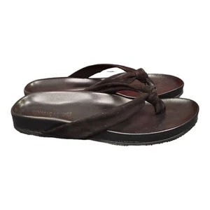 Donald J Pliner Black Suede Thong Flat Flip Flop Sandal Women's 8M NIB - Picture 1 of 6