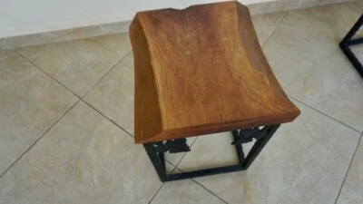 Live edge wood coffee table / stool - Image 1 of 2