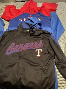 3 Texas Rangers Jackets Nike Majestic And Stitches All Size Medium - Picture 1 of 6