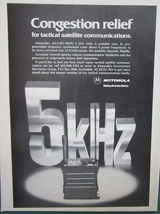 8/1982 PUB MOTOROLA ELECTRONICS AN/URC-101 TACTICAL RADIO SATCOM ORIGINAL AD - Picture 1 of 1