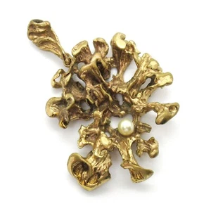 Designer Anhänger Bronze Finnland 60s 70s Mid-Century Modern Vintage Brutalist - Bild 1 von 7