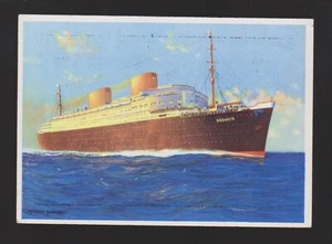 vecchia cartolina s.m.s. Brema del Nord tedesco Lloyd Genova 1932 - Foto 1 di 2