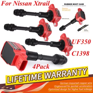 4X Ignition Coils for Nissan Xtrail X-Trail 2001-2007 T30 2.5L UF350 224488H300 - Picture 1 of 12