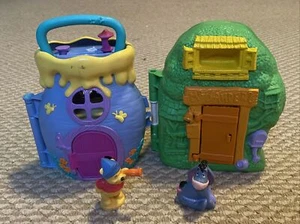 De colección 1992 Disney Winnie The Pooh Mr Sanderz Tree House Juego ¡Lote de 2 figuras! - Imagen 1 de 5