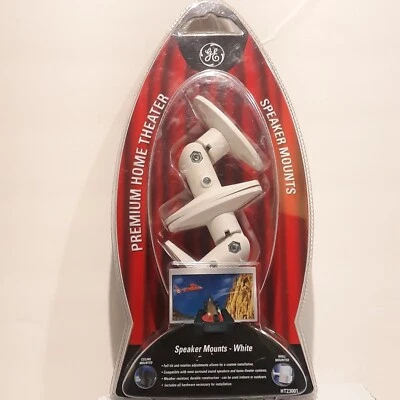 GE Premium Home Theater Speaker Mounts HT23001 White Brand New - Image 1 of 2