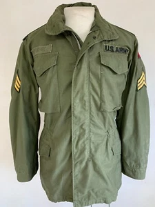 VTG Old M65 OG107 Green Field Coat Jacket OD S-R US First Army Vietnam USA 1967 - Picture 1 of 24