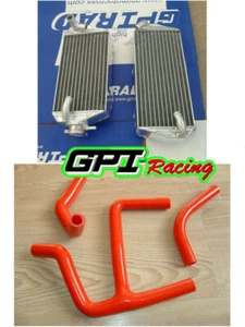Aluminum Radiator & Red Hose for Suzuki RMZ450 RMZ 450 2008-2017 16 15 14 13 12 - Picture 1 of 11