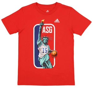 adidas NBA All-Star Game 2015 Boys Youth Lady Liberty Dribbler, Red - Picture 1 of 6