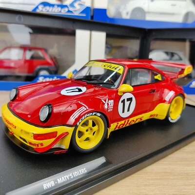 BODYKIT AUTO PORSCHE RWB MATY'S IDLER ROSSO E GIALLO 2016 SOLIDO 1:18 N.B - Immagine 1 di 4