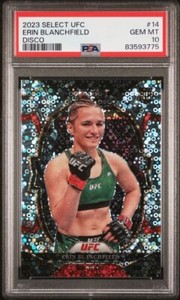 2023 Panini Select UFC - Disco - Erin Blanchfield #14 ROOKIE PSA 10 GEM MINT RC