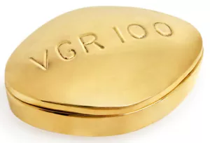 Jonathan Adler - Brass Pill Box - Viagra - Picture 1 of 1