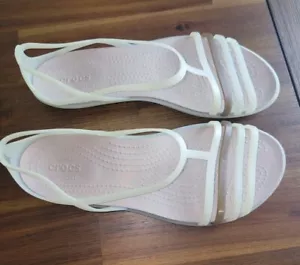 Crocs Iconic Comfort Shoes Sandals Sz 10W Cream - Picture 1 of 5