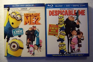Despicable Me 1 & 2--Blu Ray/DVD/Digital--Slipcovers--EXCELLENT CONDITION - Picture 1 of 1