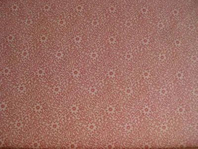 3Y VTG Laura Ashley Petite Floral Decor Cotton Fabric English Country Terracotta - Image 1 of 4