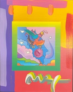 Woodstock Profile on Blends by Peter Max, signed mixed media, framed - Picture 1 of 2