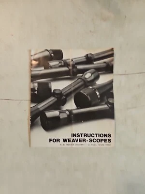 Vintage Instructions for Weaver Scopes - Used - Image 1 of 4