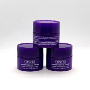 3 x Clinique Smart Repair Wrinkle Correcting Eye Cream 5 ml = 15ml / 0.5 oz NEW - Picture 1 of 2