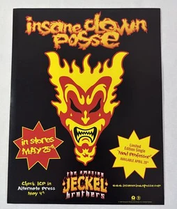1999 INSANE CLOWN POSSE promo sheet ~ AMAZING JECKEL BROTHERS - Picture 1 of 1