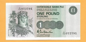 Clydesdale Bank plc One Pound Note 8 th April 1985 - Picture 1 of 2