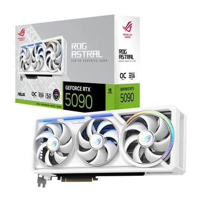 Tarjeta de gráficos para juegos ASUS ROG Astral GeForce RTX 5090 blanca OC 32GB GDDR7 Foto 1 de 4