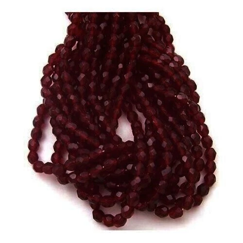 Mezcla de cuentas de vidrio pulido al fuego Jablonex de 4 mm - granate (100 cuentas) Foto 1 de 1