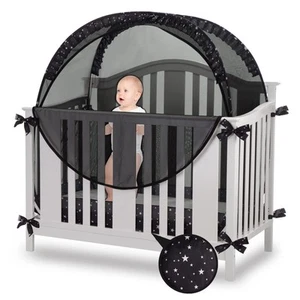 Safety Crib Tent to Keep Baby in Pop up Mosquito Net Netting Canopy Mesh Cove... - Picture 1 of 7